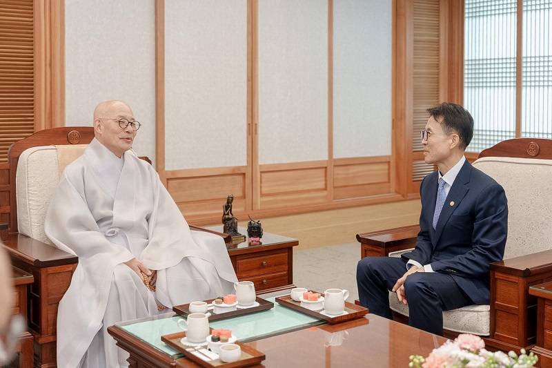 저출산고령사회위원회 부위원장, 조계종 총무원장 진우스님 예방